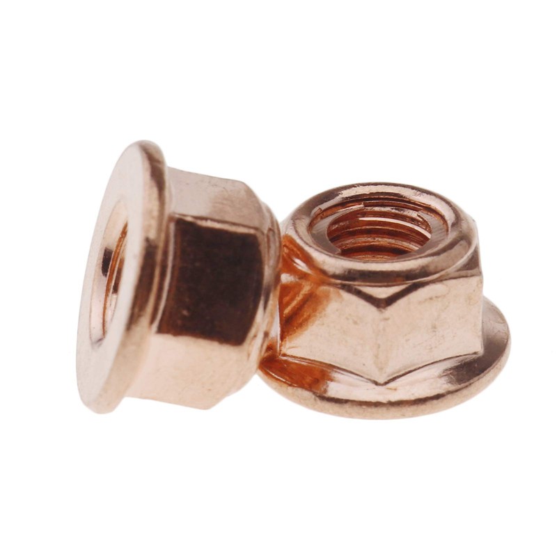Car Exhaust Manifold Nuts Head Stud Nut M8 Hex Copper