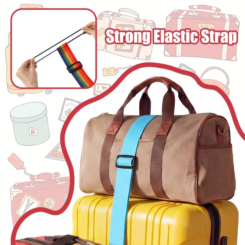 Vincreem 9 Pcs Adjustable Luggage Straps for Multiple Suitcases Elastic