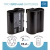 BM Premium 2 EN-EL15 Batteries for Nikon D810A, D850, D7000,