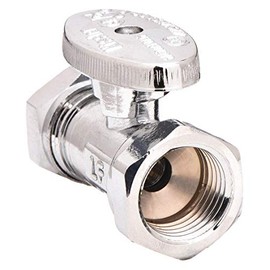KISSLER Chrome Plated Quarter-Turn Supply Stop, FNPT Inlet Type, 125 psi