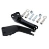 Black Passenger Foot Peg Support Kit Compatible with Harley Dyna
