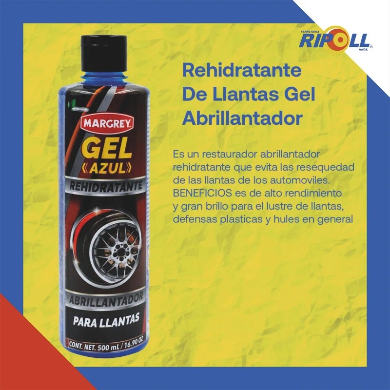 Gel Azul Abrillantador 500 Ml. C/esponja Margrey Azul