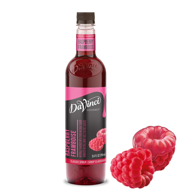 DaVinci Gourmet Classic Raspberry Syrup, 25.4 Fluid Ounces (Pack of
