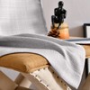 jinchan Tab Top Gray Kitchen Curtains 24 Inch Linen Textured