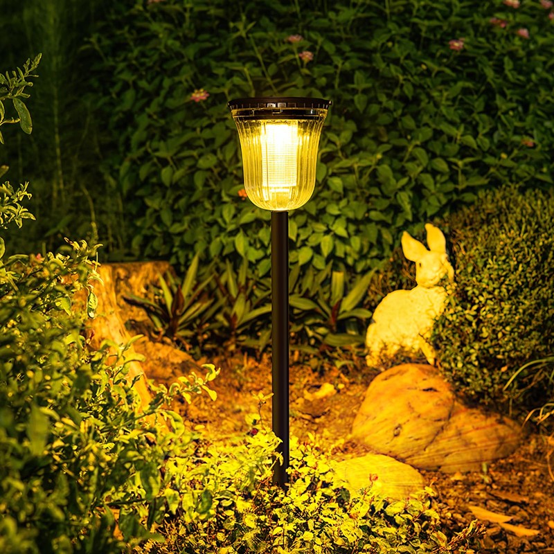 JSOT 4 Pack Bright Solar Path Lights Outdoor, IP65 Waterproof