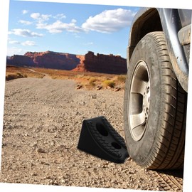 GRIRIW Car Wheel Chock Heavy-duty Tire Support Pad with Textured Design Compact for Cars Trucks Motorcycles and Trailers Enhances Safety and Prevents Sliding