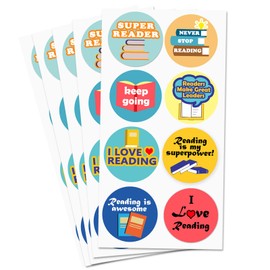 Reading Stickers for Kids,Teacher Reward Labels,Motivational Reading Stickers for Students,Teacher,School,Inspiring Planner Label,1.5 inch 504 Per Pack