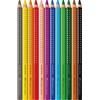 FABER-CASTELL 110912 Jumbo Grip Colouring Pencils, Set of 12, Triangular,