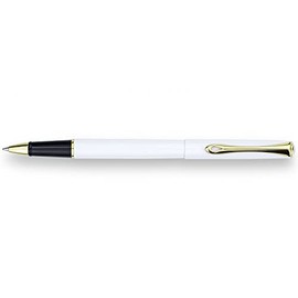 Traveller Ballpoint Pen 15 cm Stainless Steel White/Gold