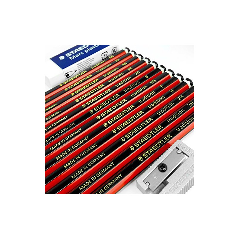 Staedtler - Tradition - Skizzierset - Graphitstifte, Radiergummi, Spitzer und