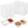 OMISTAR 40 PCS Disposable Condiment Containers with Lids, Dual-Compartment Design,