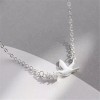 ZARD Delicate Dove Charm Pendant Necklace in 925 Sterling Silver