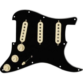 Fender Pre-wired Stratocaster Pickguard with Tex-Mex S/S/S Pickups, Black
