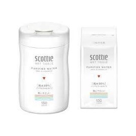 Scotty Wet Tissue 99% Pure Water, 150 Sheets + 130 Refills