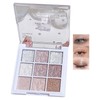 Glitter Shimmer Eyeshadow Palette for Women, Pink Snow White Long