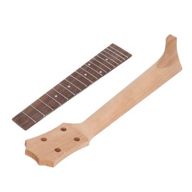 Professional Persian Setar String Musical Instrument Ukulele Neck Set Ukulele Fingerboard Kit, Applicable Ukulele Fretboard for Ukulele and 4 String Repair Work, with Hard Case