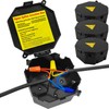 MIARALA Black Open Splice Junction Box (3 Pack), Electrical Splice