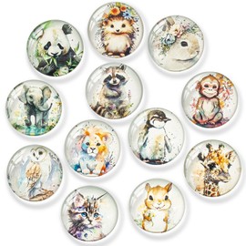 Ryvera Pack of 12 Fridge Magnets, Magnets for Magnetic Board, Animal Fridge Magnets, Decorative for Fridge, Whiteboard, Notice Board, Magnetic Board, Kitchen, Blackboards, Office, Children and Adults