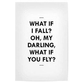 artboxONE Poster 30 x 20 cm Motivation & Sayings Typography What IF - Bild fliegen du kannst fliegen du schaffst es