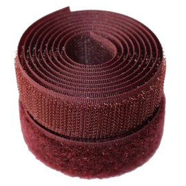 Burgundy 20mm Sew-on Hook & Loop Tape Alfatex® Brand supplied by the Velcro Companies - Various Lengths (Length: 2m)