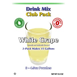 GramZero White Grape Zero Calorie Sugar Free Drink Mix, Great For Nutrition Club Loaded Teas, Stevia Sweetened