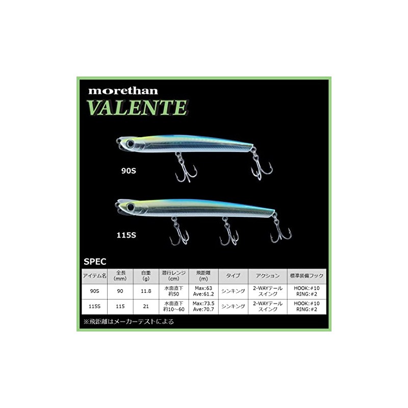 DAIWA Chivas Lure, Moissanite Valente 115S, Half Chart Pink Berry