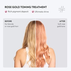 Four Reasons Máscara de color – Oro rosa – (19 colores) Tratamiento de tonificación, acondicionador de depositación de color, tono y mejora el cabello tratado con color – Tinte para cabello semipermanente, vegano y sin crueldad, 7.8 onzas líquidas