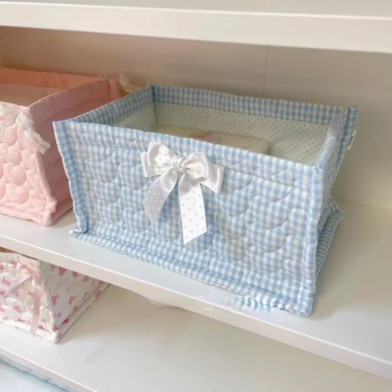 Snblzhef 1PC Square Fabric Storage Basket Cute Fabric Storage BOX