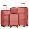 Kono 4 Piece Luggage Sets Expandable(only 28") Lightweight with Spinner