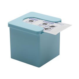 Lens Cleaning Wipes Dispenser (Table Top): for Eye Glasses, DSLR, SLR, Camera Lenses, Eyepieces, Microscopes, Telescopes (Included Double-Sided Adhesive Pad): SastisClean (Blue)