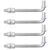 [Pack of 4] 8" J-Bolt Chain Link Fence Gate Hinge,