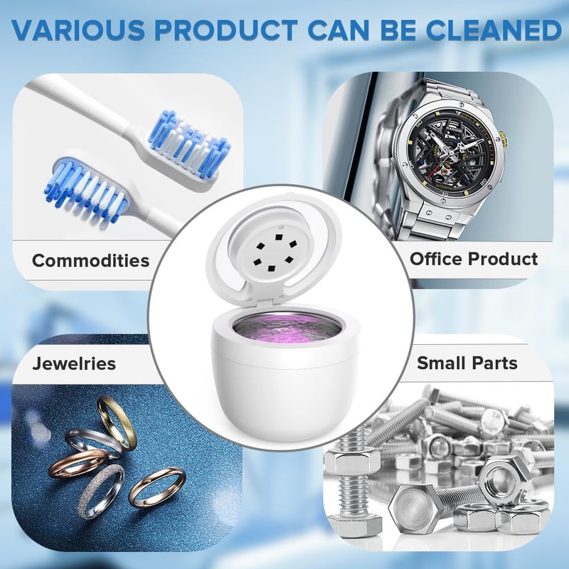 Bsbke Ultrasonic Retainer Cleaner 45kHz Dental Cleaning Machine With 6