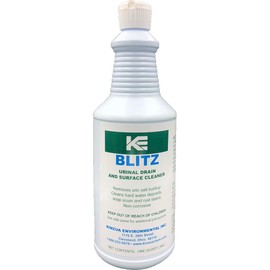 KINZUA ENVIRONMENTAL Blitz Professional Urinal Cleaner, Replaces Harsh Acids, Toilet Bowl & Urinal Drain Cleaner, Safe Urine Remover Formula for Pipes, 32 fl oz
