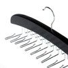 SunTrade Wooden Tie Hanger,24 Tie Organizer Rack Hanger Holder Hook