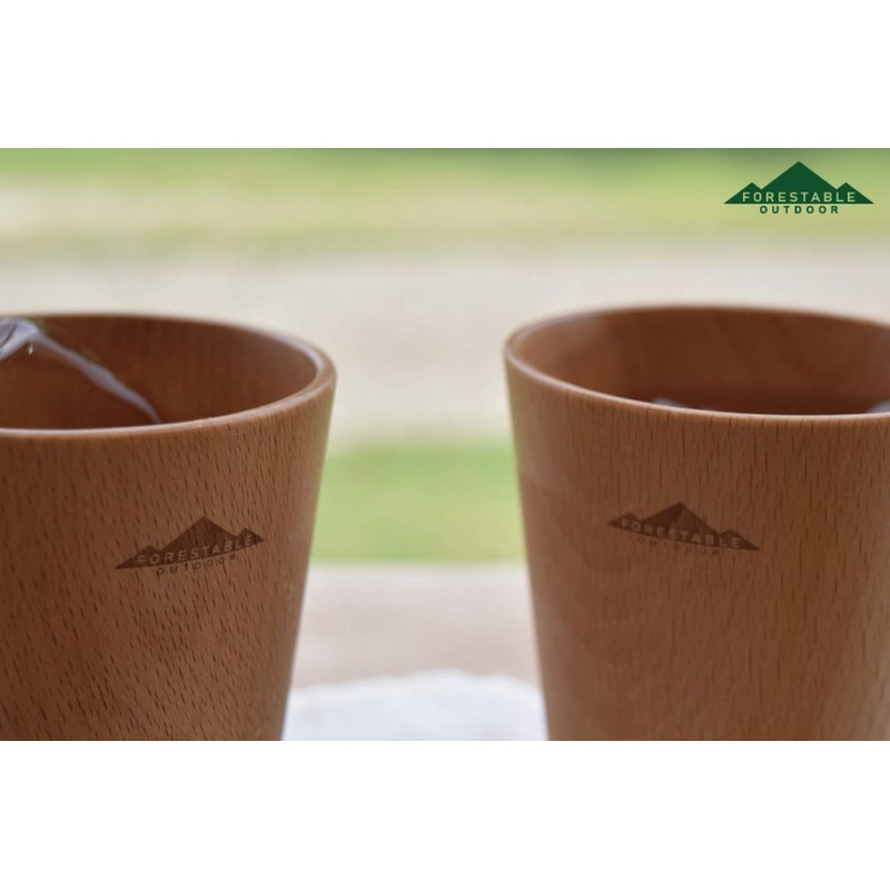FORESTABLE Tumbler, Wood, Natural Wood, Outdoor Activities, Camping