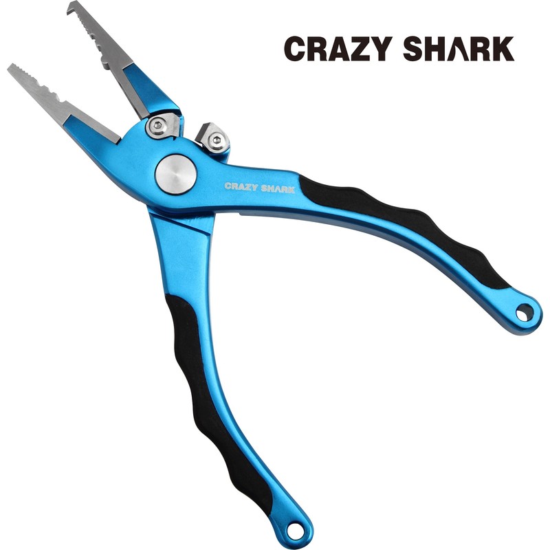 Crazy Shark Aluminum Fishing Pliers Hook Remover with Sheath and
