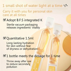 Vitamin C Serum for Face,Hydrate and Firm Skin,Moisturizing Vitamin E,Smoothing Dry/Sensitive Skin Dull and Dry Skin,Face Serum for Women,25 Ampoules
