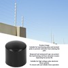100Pcs Electric Fence Post End Caps Plug Insert Plastic Round