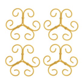 Plant Stem Support,4Iron Monstera Plant Support,Sturdy PlantSupports for Indoor Plants for Thriving Growth,Turtle Shell Bamboo Clamp Set for Indoor Plants.(4Iron)