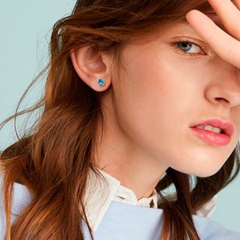 ZIPPICE Moonstone Stud Earrings 925 Sterling Silver Moonstone Stud Earrings for Women Moonstone Filigree Earrings Moonstone Jewellery for Women Girls Daughter, Sterling Silver