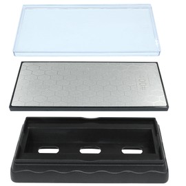 LifCratms Diamond Sharpening Stone Double-Sided, Diamond Hone Sharpener Honeycomb Surface Plate with Non-Slip Base for Pocket Knives Scissors Coarse 400# / Extra Fine 1000#