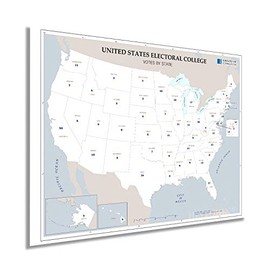 Historix 2008 United States Electoral College Votes by State Map Poster - 18x24 Inch Electoral College Poster - Electoral Map Poster - Presidents of the United States Poster Election Map - (2 sizes)
