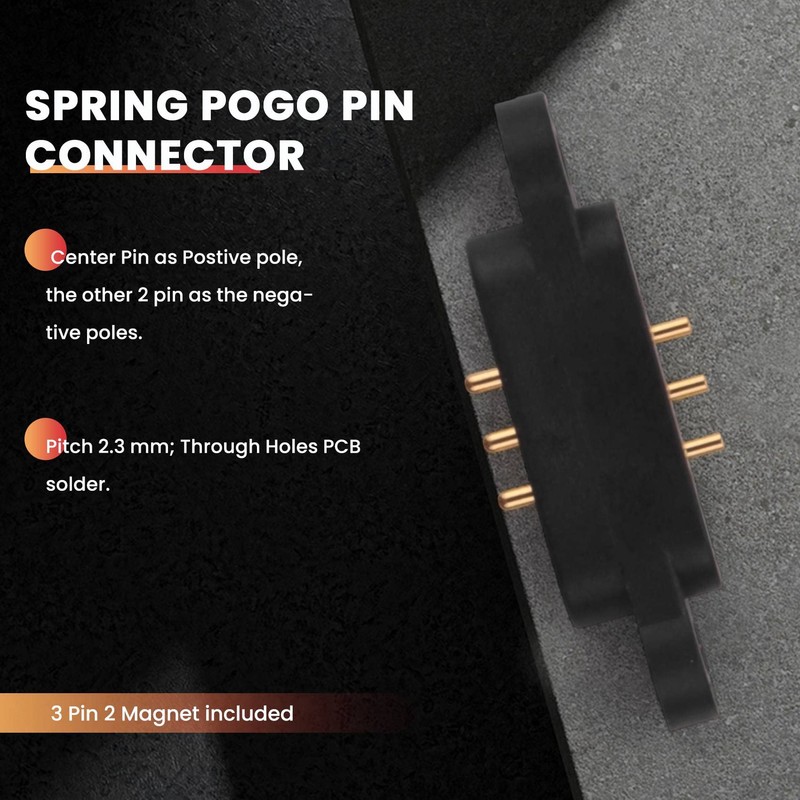 Liseng 5 Pairs Spring Loaded Magnetic Pogo Pin Connector 3