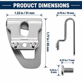 Opzour 8-Pack 42-70-2653 Belt Clips for Milwaukee M18 Impact Driver Drill