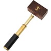 Antique Brass Telescope with Rosewood Case Nautical 6" Single Barrel