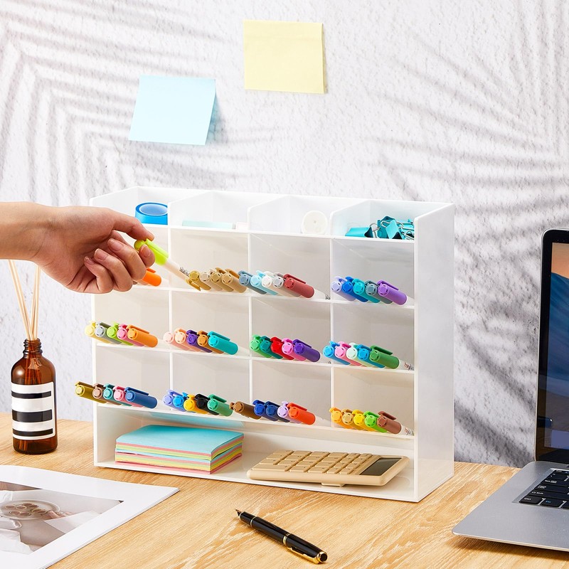 MotiMind Acrylic Pen Organizer Storage for 200 Markers Vertical Marker