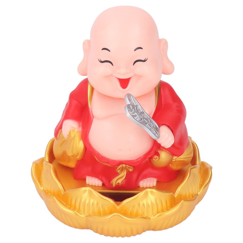 Nodding Smiling Buddha Maitreya Automatic Laughing Car Dashboard Solar Buddha