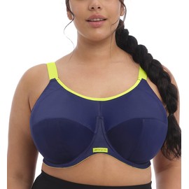 Elomi Women's Plus Size Energise Underwire Sport Bra, Navy, 42DD