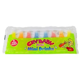 Dubble Bubble Cry Baby Sour Mini Drinks | 8 Per Pack | 2.79oz