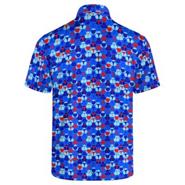Men's Funny Polo Shirts Hawaiian Golf Shirts 80S Funny Polo Shirts Fun Summer Beach 3D Print Golf Polo Shirts